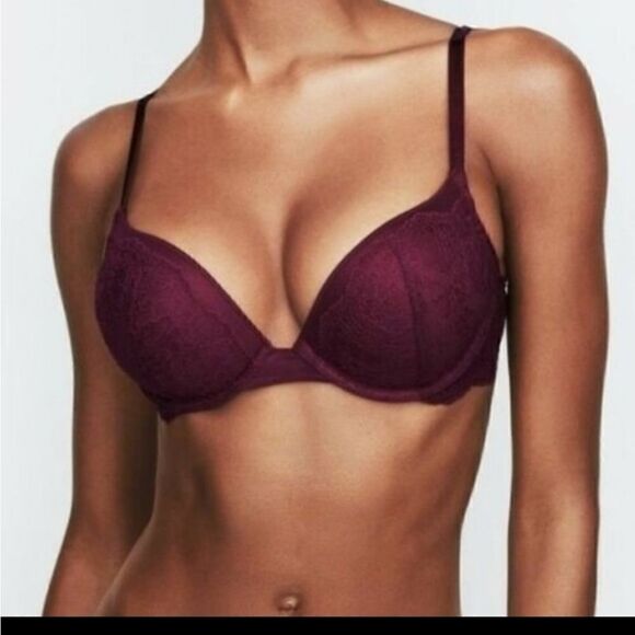 Victoria's Secret Very Sexy Push-Up Bra maroon Size 34DD - Picture 1 of 5